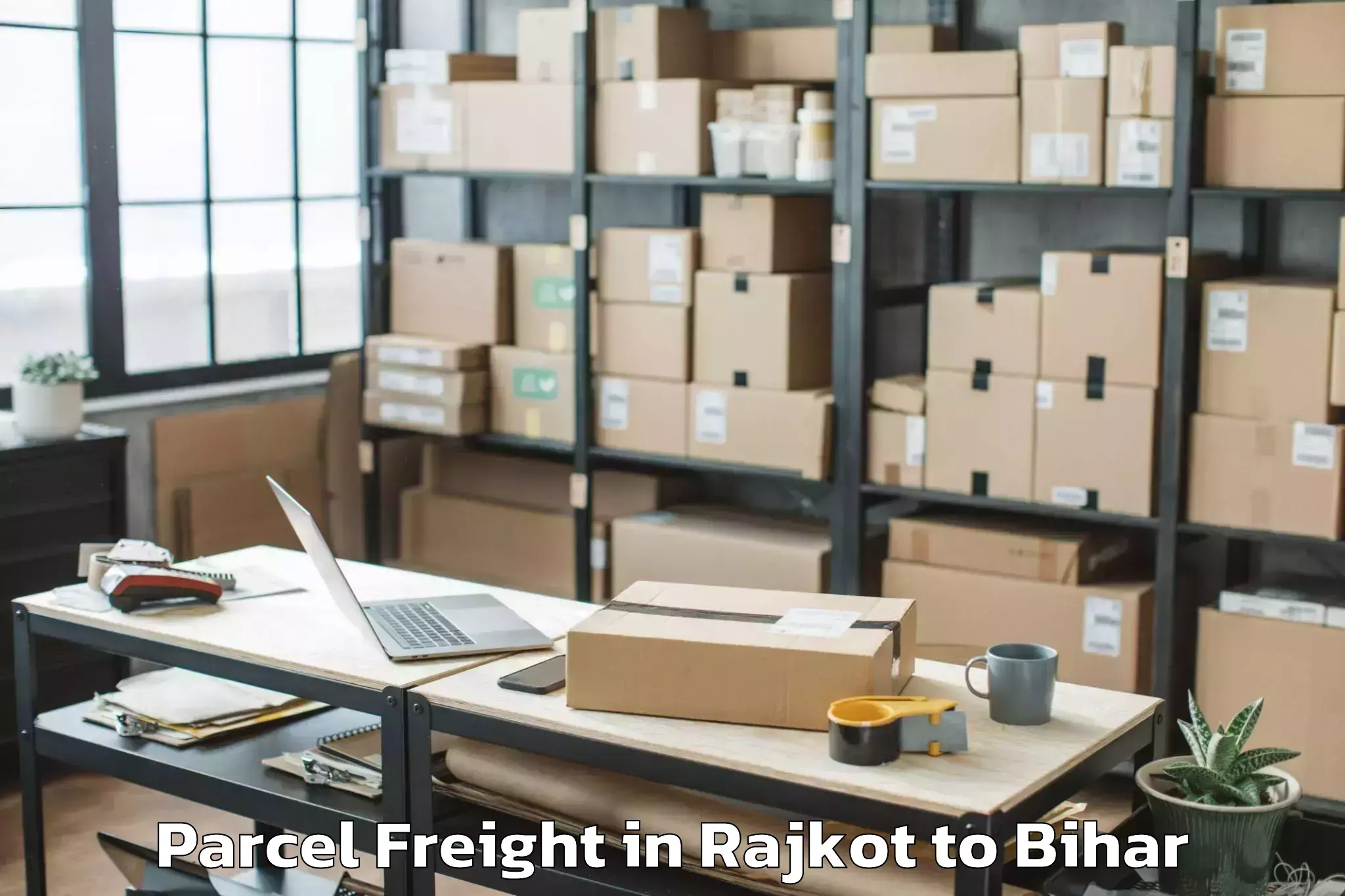 Efficient Rajkot to Kumarkhand Parcel Freight